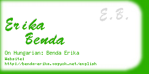 erika benda business card